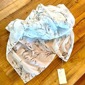 White and grey scarf